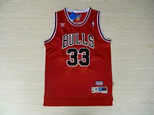 Maillot De Basket Chicago Bulls Scottie Pippen 33 Eyed Engrener Fan Version Rouge